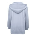 thumbnail image 3 of Zip Up Hoodie Women Cropped Hoodie Casual Sporty Look Women's Sports Pocket Zipper Solid Color Irregular Casual Hoodie Front And Back Sweater Top Coat, 3 of 3