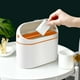 thumbnail image 5 of Mini bote de basura con tapa | Pequeño cesto de residuos para encimera, escritorio, baño, tocador de maquillaje | Cubo de pelusa de plástico extraíble de 4L | Soporte compacto para basura para, 5 of 6