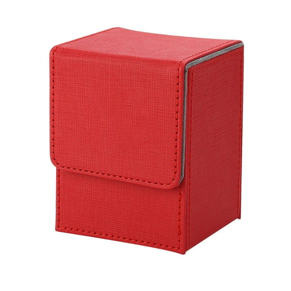 Yinanstore Trading Card Deck Box Card Holder Storage Sturdy Carrying Holds 100 Cards Card Deck Case Card Organizer for TCG Baseball Card Red