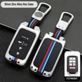 thumbnail image 4 of Car Key Fob Cover Case Protector Zinc Alloy Car Remote Key Cover Fob Case Holder For Honda Civic Accord CRV Pilot, 4 of 8