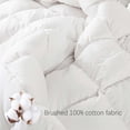 thumbnail image 6 of Down Comforter Twin Size – All Season Medium Weight Fluffy White Duvet Insert, Warm Feather Bedding, Soft 100% Cotton Cover, 6 of 7
