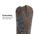 thumbnail image 5 of DREAM PAIRS Women's Mid-Calf Cowboy Boots Classic Embroidered Western Boots with Square Toe Comfortable Chunky Heel Vegan Leather Boots, 5 of 9