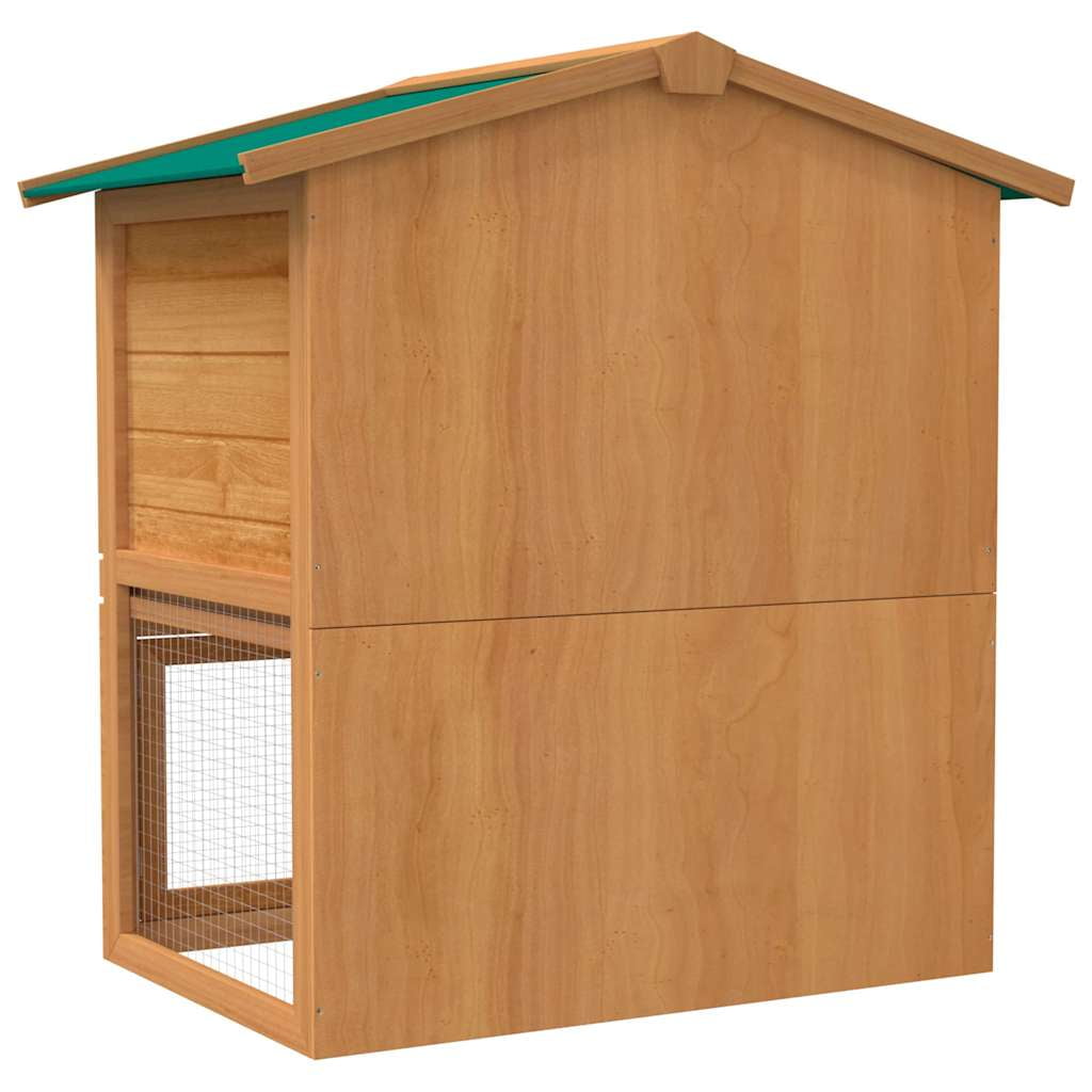 vidaXL Rabbit Hutch Bunny Cage with Pull Out Tray Pet House Solid Pine Wood