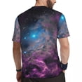 thumbnail image 4 of Cloud Galaxy T-Shirt Flaming Star Nebula Hip Hop Gym T-Shirts Short-Sleeve Comfortable Tsh, 4 of 5