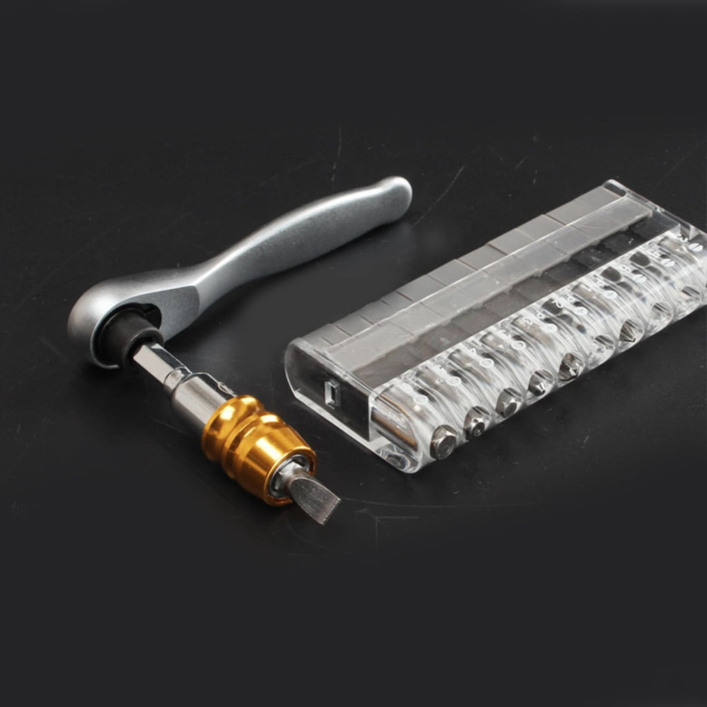 Ratchet Screwdriver Positive And Negative Screw Combination Set 10Pcs Screwdriver Ratchet Wrench Repair Hand Tools