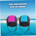 thumbnail image 4 of Capucha de Buceo Traje de Neopreno Térmico Gorro de Neopreno de 2,5 mm Gorros de Natación con Correas para la Barbilla para Esnórquel Deportes Acuáticos 2 Piezas Capuchas de Natación, 4 of 5