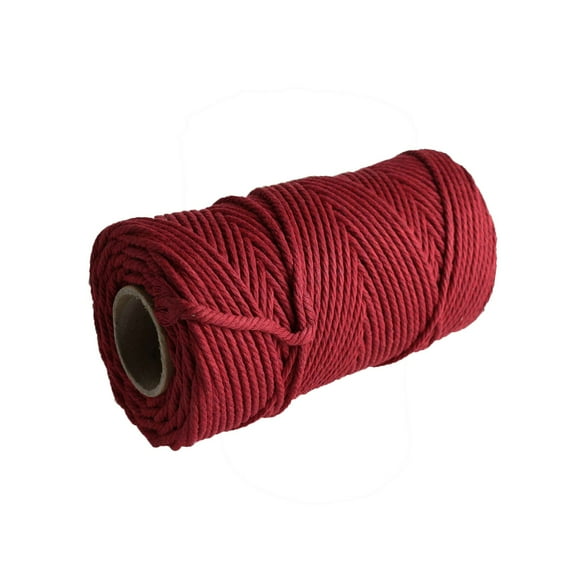 Rbaofujie Cute Halloween Decor DYI Macrame Yarn 3 mm x 100 m Decorative Warp Cotton for Knitting CraftsHappy Birthday Decorations Red