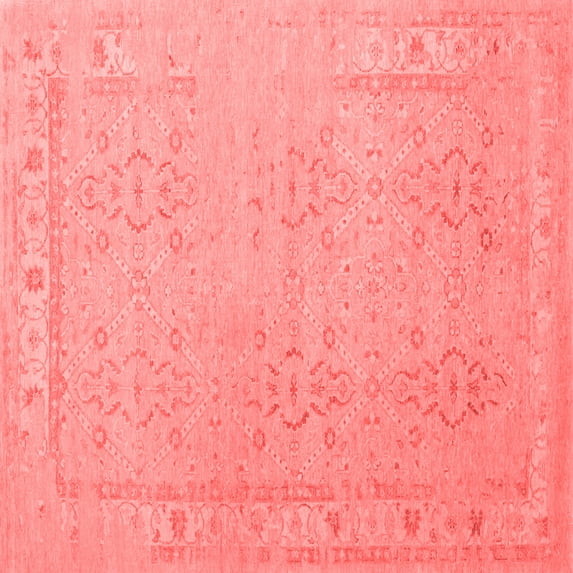 Ahgly Company Indoor Square Persian Red Traditional Area Rugs, 3' Square