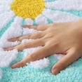 thumbnail image 6 of EVNELE Toilet Rugs U Shaped, Cyan Toilet Mat Cute Daisy Contour Bath Rug, Thick Soft Machine Washable Toilet Carpet, Non Slip Bathroom Floor Mats Super Absorbent Microfiber Bath Rugs, 20"x24", 6 of 6