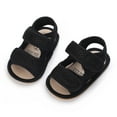 thumbnail image 4 of Wolcakyue Baby Boys Girls Sandals Soft Anti-Slip Rubber Sole Summer Outdoor Shoes Toddler First Walkers,Black 4, 4 of 6