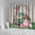 thumbnail image 4 of Easter Egg Basset Hound Bunny Ear Welcome Spring Truck Shower Curtain Bassets Dog Breed Lovers Gifts Idea Waterproof Bathroom Bathtub Curtain - 12002, 4 of 5
