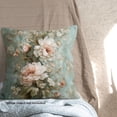 thumbnail image 6 of Vintage Floral Throw Pillow Cover Gifts 18x18, Cottagecore Cottage Core Botanical Flower Decor Pillow Cases for Bedroom Living Room, Elegant Peony Pink Rose Pillowcases for Couch Bed Sofa, 6 of 7
