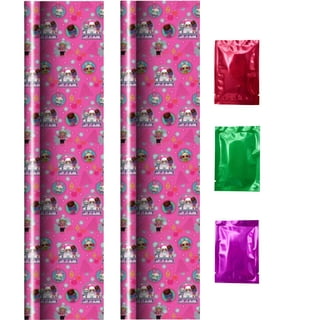 Wrapping Paper: Pink Florette gift Wrap, Birthday, Holiday, Christmas 