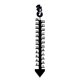 thumbnail image 1 of Medidor de nieve para exteriores, de metal, con forma de copo de nieve y hierro, preciso, resistente al viento, ideal para decoración de jardín y patio., 1 of 8