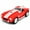red, variant on 1: 22 Suitable for Shelby AC Cobra Alloy Racing Model Die Casting Toy Car Children's Boy Birthday Gift Series