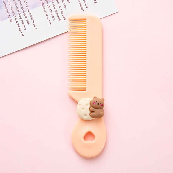 JWshufel Candy Colored Cute Mini Comb for Children with Soft Circular Bristles Gentle on Sensitive Scalp Easy to Carry and Store Unique Heart Shaped Design Suit for Home