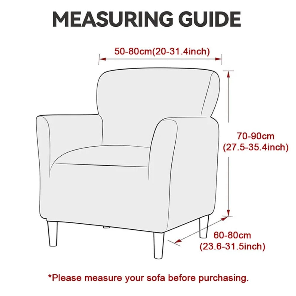 ATJIA Banquet Armchair Slipcover Printed Chair Covers with Arms Stretch Club Chair Slipcover Soft Armchair Sofa Covers for Living Room