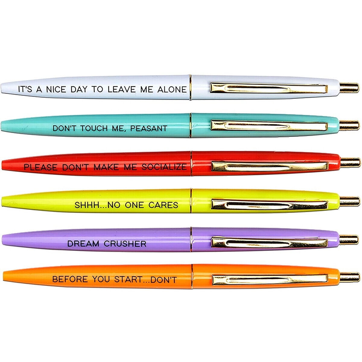12 Pack Snarky Ballpoint Pens with Sarcastic Quotes, Funny Work Pens for  Adults, Colleagues, Employee Appreciation Gifts, 6 Assorted Colors in 2023