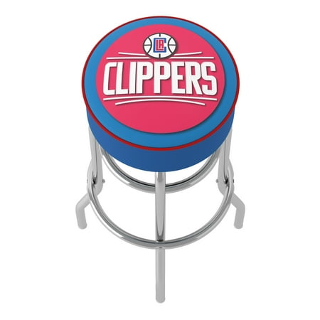 L.A. Clippers NBA Padded Swivel Bar Stool - Royal Blue, Red