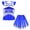 Blue, variant on Girls Cheerleading Costume Outfit Sleeveless Tops with Skirt Fancy-Dress