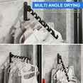thumbnail image 3 of MTFun Clothes Drying Rack Adjustable Angle Clothes Hanger Wall-mounted Coat Dryer Collapsible Clothing Organizer Large Loading-bearing Capacity Drying Rack for Laundry Balcony Bathroom, 3 of 8