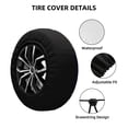 thumbnail image 4 of Bingfone Gold Black Glitter Spare Tire Cover Weatherproof Universal Wheel Protectors For Rv Camper Travel Trailer Suv Truck 15 Inch, 4 of 9