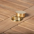 thumbnail image 3 of Ash & Ember Grade A Teak 35" Round Dining Table, Indoor Outdoor Solid Wood Patio or Porch Dining, Slatted Surface, Fits 3 People Comfortably, Weather-Resistant Furniture, Umbrella Hole, 3 of 6