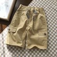 thumbnail image 4 of Miluxas Boys Lightweight Cargo Shorts Cotton Pull-On Hiking Shorts for Sports Outdoor with Pockets Khaki 3-4Years, 4 of 6