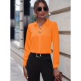 thumbnail image 4 of Chic Haut à Col Rabattu Élégant pour Femmes Chemise Ajustée Manches Longues Parfait pour le Printemps/automne, 4 of 19