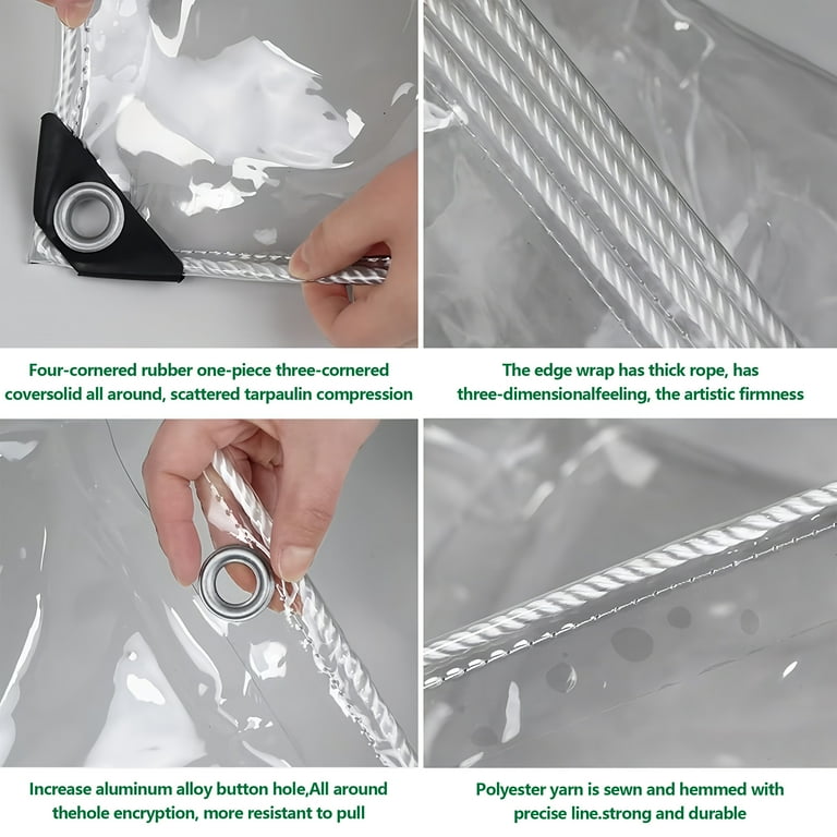 Aazon.co: BeGrit Clear Tarp Heavy Duty 6.5x20 FT Clear Waterproof