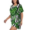 thumbnail image 5 of Sigee Palm Greenery for Sleepwear Casual Pjs with Pockets Women's Pajamas Sets Shorts 2 Piece Short Sleeve Lounge Sets Medium, 5 of 9
