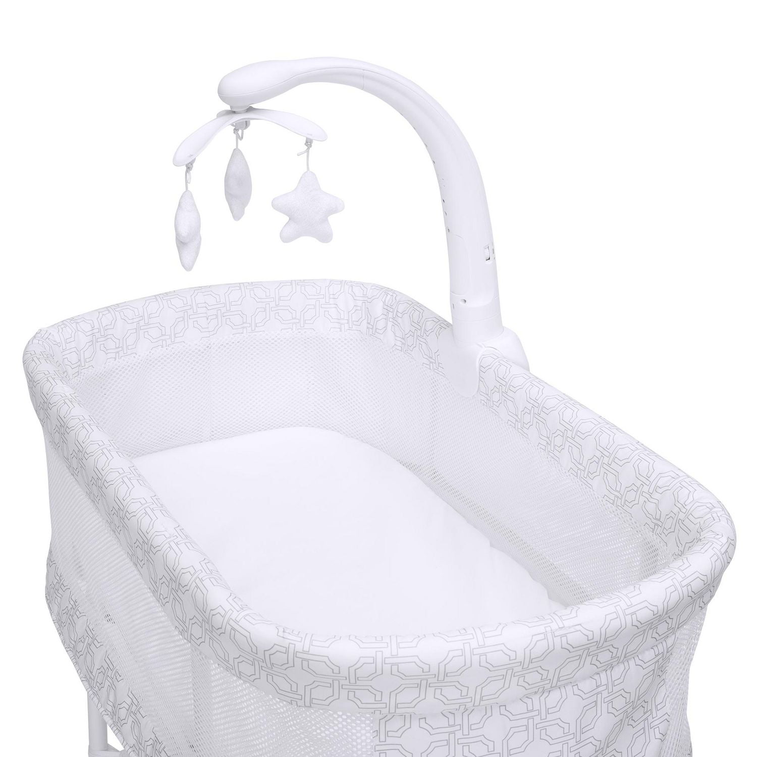 Delta Children SleepCool Rocking Bassinet with Airflow Mesh, Fresco