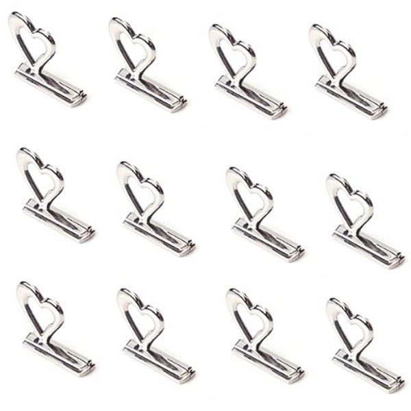 12 Pcs Porte-Nom de Table en Forme de Cœur Romantique pour Mariage