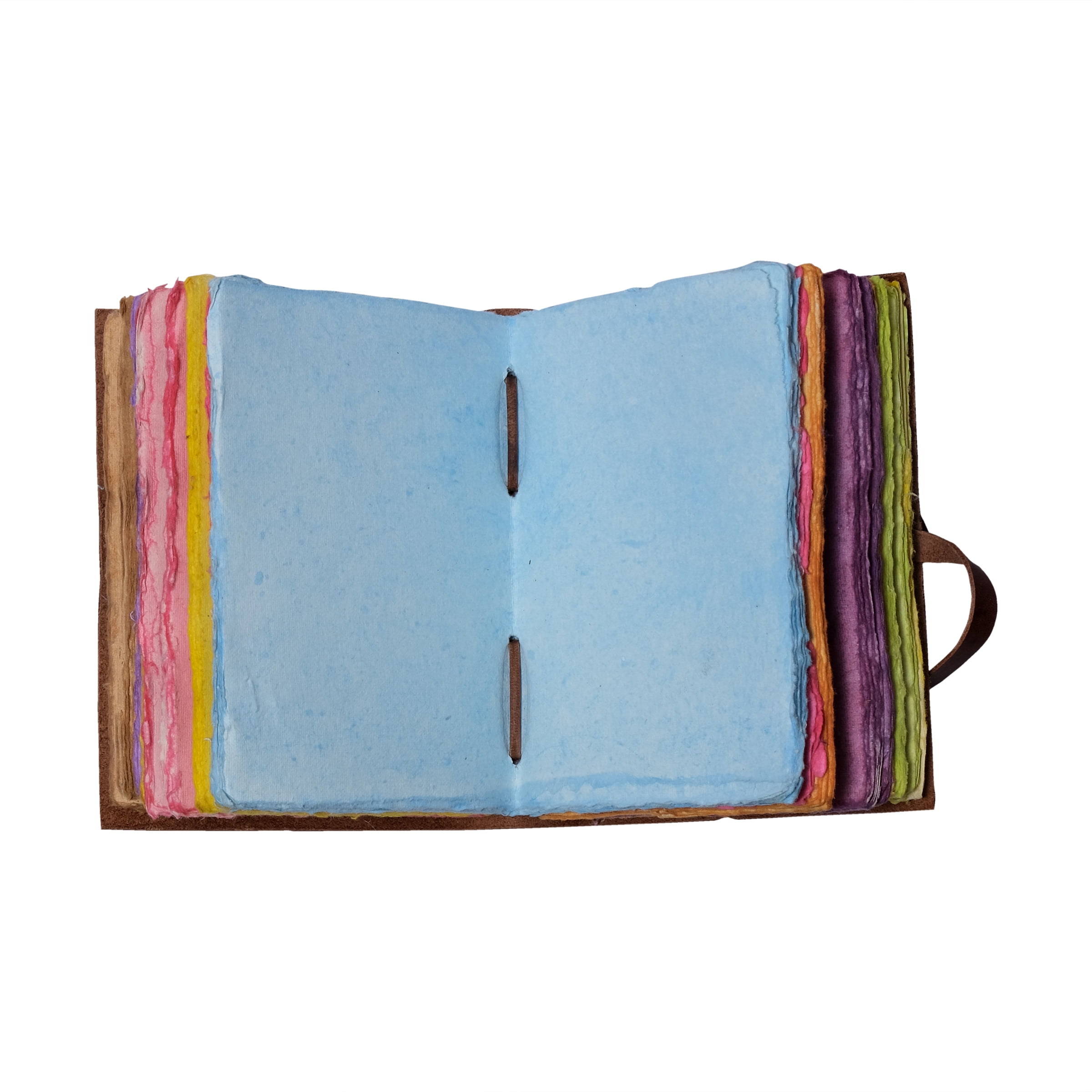 Leather Journal Scrapbook Fantasy Journal Sketchbook for Women Gift for Her Gift Colorful Deckle Edge Journal Junk Grimoire