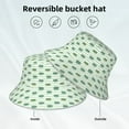 thumbnail image 5 of Disketp Cute Crocodile Print Reflective Bucket Hat Beach Hat Summer Travel Sun Hats Fisherman Cap, 5 of 8