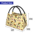 thumbnail image 2 of Yiaed Bright Birds Print Lunch box lunch bag Portable Insulated Lunch Box for Women Men Cooler Tote Bag with Front Pocket for Work Picnic Travel, 2 of 6