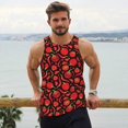 thumbnail image 6 of Fuzoiu Tomatoes And Chili Print Men's Workout Tank Tops,Sleeveless Gym Shirt Quick Dry,Fitness Bodybuilding T-Shirt,Muscle Athletic Workout Tee-Medium, 6 of 7