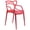Red, variant on LeisureMod Twain Mid Century Modern Plastic Accent Dining Armchair with Elegant Wire Design, Stackable Plastic Chair for Indoor/Outdoor Use (Clear)