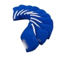thumbnail image 1 of Juego de 10 fundas protectoras para cabezas de palos de golf, accesorios de entrenamiento portátiles, fundas para cabezas de palos de golf, regalo azul, 1 of 8