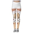 thumbnail image 1 of Gibobby Leggings deportivos Mujer Mallas cómodas con estampado béisbol para mujer, mallas paraportivas Yoga con Control para mujer, mallas cintura alta（Beige， S), 1 of 5