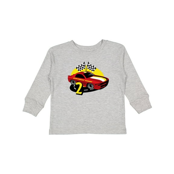 Inktastic Race Car 2nd Birthday Boys Long Sleeve Toddler T-Shirt