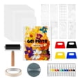 thumbnail image 1 of FashionCha Complete Gel Printing Plate Kit Paint and Tools Reusable Templates Printmaking Paper Printmaking Set for Card Making Crafts, 1 of 8