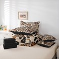 thumbnail image 6 of jejeloiu Leopard Print Bowknot 7-Piece Twin Bedding Sets,Girls Brown Bow Bedding Comforter Set For Girl Kids Reversible, 6 of 8