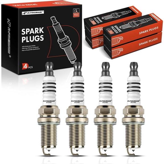 A-Premium Iridium Platinum Spark Plugs Compatible with Honda Civic 2006 2007 2008 2009 2010 2011, 1.8L, Pack of 4