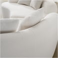 thumbnail image 6 of White Curved 4-Seater Sofa with Teddy Velvet Upholstery, Foam and Spring Support, Compact Apartment Living Room Furniture, 6 of 7