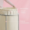thumbnail image 5 of Rolling Laundry Hamper with Removable Bag – 45 Gal. Large Capacity Laundry Basket on Wheels, Steel Frame, 4 Casters (2 Locking), Cream & Silver, 5 of 6