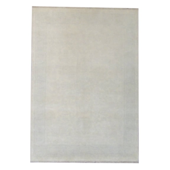 Wahi Rugs Hand Knotted Oushak Silky White Wash 5'0"x8'0" -W753