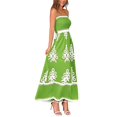 thumbnail image 2 of Summer Dress for Women 2025 Floral Sundress Spaghetti Strap Flowy Beach Vacation Boho Maxi Dresses Green M, 2 of 7