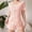 Pink, variant on Pajamas Sets for Women Comfortable Knitted ribbing 2 Piece Loungewear Bow Decor Lapel Collar Short Sleeves Tops Shorts Home Wear Sets