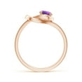 thumbnail image 2 of ANGARA Natural Solitaire Amethyst Infinity Knot Ring in 14K Rose Gold for Women (Size-5mm) | February Birthstone, Birthday, Anniversary, Jewelry Gift for Women | Natural Amethyst Ring, 2 of 9